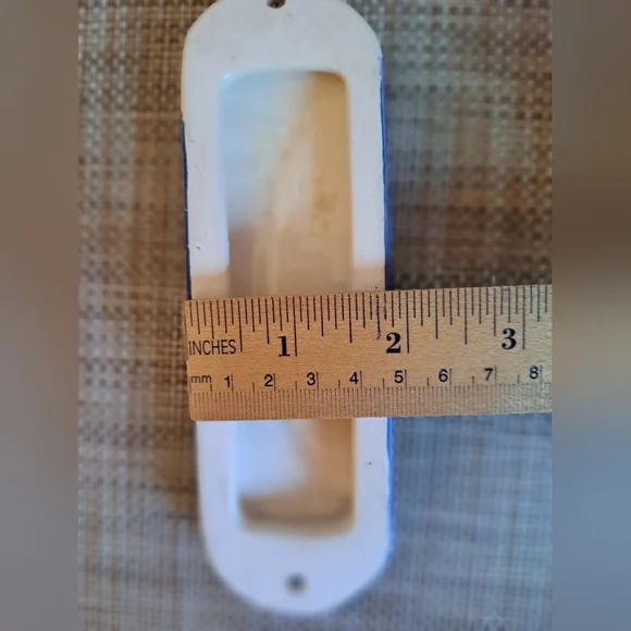 Jewish Mezuzah Painted Ceramic Dove Olive Branch Star of David - Picture 3 of 4